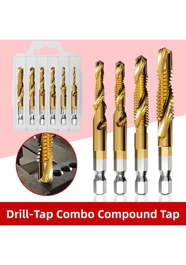 Chuangyinshop 6 Parça Yüksek Mukavemetli Alaşım Matkap Ucu Seti: Paslanmaz Çelik Delme Ve Kılavuz Çekme