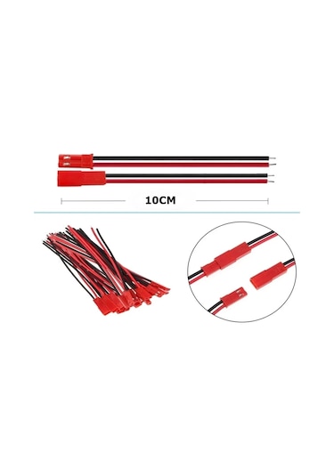 2 Pin 2.25mm Jst Kablo Erkek Dişi Takım 10cm