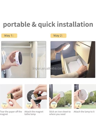 Güneş Enerjili 8 Led Beyaz Işık Hareket Sensörlü Şarjlı Type-c Girişli Led Lamba Koridor Dolap İçi Amber - Beyaz - Mavi