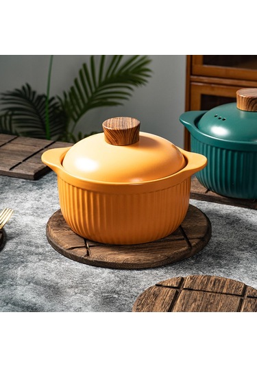 Suntek Mutfak Ahşap Sıcak Ped Bardak 18,9cmx18,9cmx1cm-yuvarlak