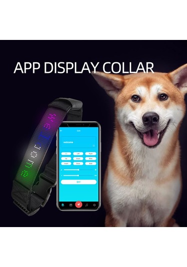 Geeroyoo Bluetooth Bağlantılı, App Kontrollü, Şarj Edilebilir Köpek Tasması, 4 Renkli Işık Ve 8 Mod Seçeneği Siyah
