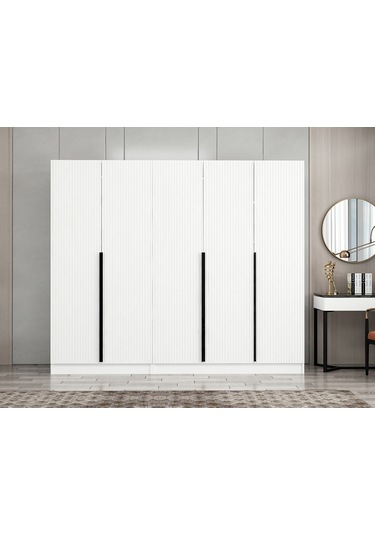 Kale Plus 5 Mebran Kapaklı 2ç Dolap Beyaz Mebran 210cm Beyaz