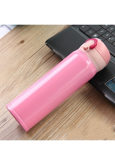 Ebitda 450ml Yaratıcı Paslanmaz Çelik Vakum Şişe, Sızdırmaz, Isı Koruma, Taşınabilir Matara Kırmızı