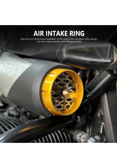 Motion003 Yeni Motosiklet Egzoz Borusu Radyatör Kapağı Hava Giriş Filtre File Örtüsü Bmw Rninet R Nine T Nınet İçin Altın Rengi
