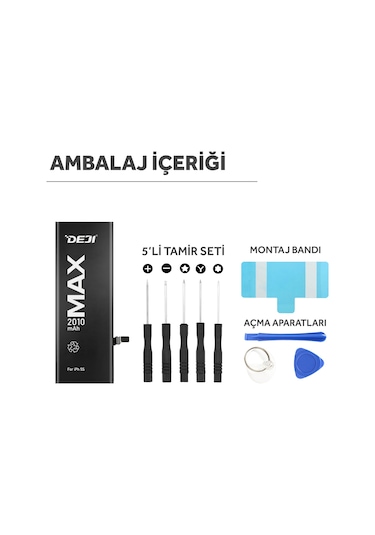 Apple Uyumlu iPhone 5s / 5c Batarya Mucize Deji 2010mAh
