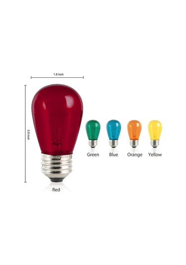 Ev İçin 15'li Paket 3v Led S14 Renkli Yedek Ampuller