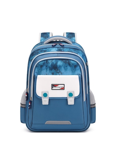 Happy Childhood Yeni Okul Çantası İlk Ve Kız 1-3-6. Büyük Kapasiteli İngiliz Tarzıçocuk Sırtçantası Tavus Kuşu Mavisi