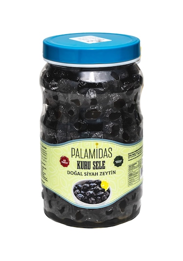 Doğal Kuru Sele Siyah Zeytin 1000 Gr - İri Boy Gemlik Tipi
