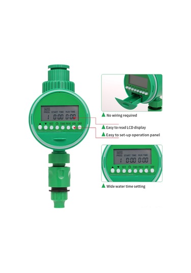 Youmex Su Kaynaklı Zamanlayıcı: Akıllı Sulama Kontrol Cihazı, Kolay Kurulum, Lcd Ekranlı, 1/2" - 3/4" Vanaya Uyumlu