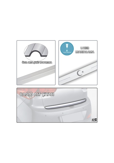 Renault Fluence Krom Bagaj Alt Çıta 2010 Üzeri Çelik Kalp