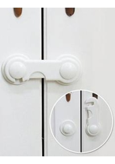 Bebek Çocuk Güvenlik Dolap ve Çekmece Kilidi 10 Adet Çok Renkli