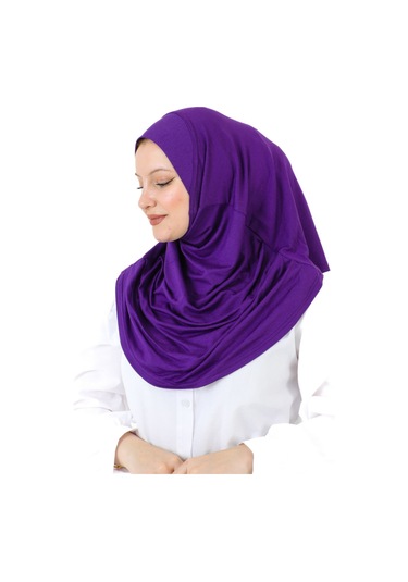 Hazır Giyim Türban Yumuşak Başörtü Şal - Mor Mor