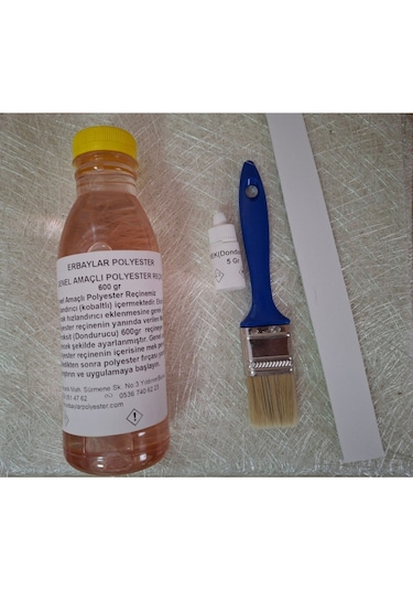 Fiber Polyester Tamir Seti 600 Gr Reçine+elyaf+fırça