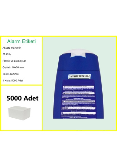 Akusto Manyetik Dr Barkodlu Alarm Etiketi 1 Kutu: 5000'li Kutu