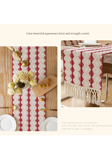 Sones 33x153cm Noel Havlu Nakışlı Masa Bayrağı Basit Masa Örtüleri Noel Ağacı Dalgası Diğer