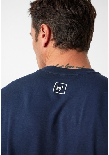 Luisa Erkek Oversize T-shirt Lacivert