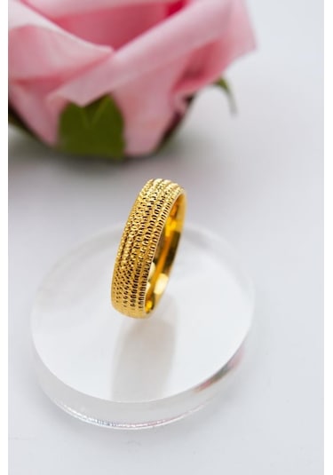 Latif Kuyumculuk 22 Ayar Altın Noktalı Bombeli Alyans Nişan Yüzüğü Lkyzk1529