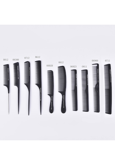 Geeroyoo Elektrostatik Önleyici Karbon Fiber Saç Tarkası, Ergonomik Tutuşlu, Kaymaz Saplı, Çok Amaçlı Saç Şekillendirme Tarkası