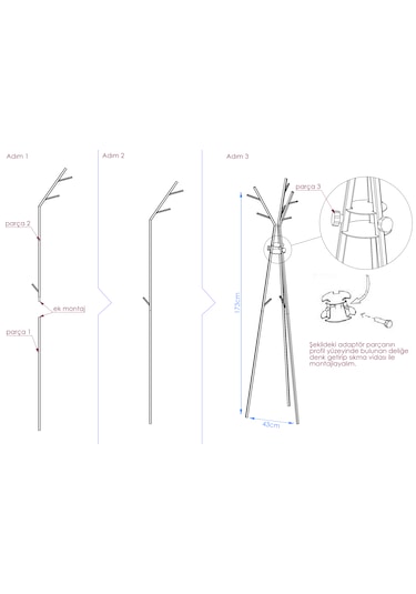 Tripod Portmanto Siyah