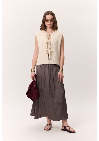 Crush Saten Etek Vizon Vizon