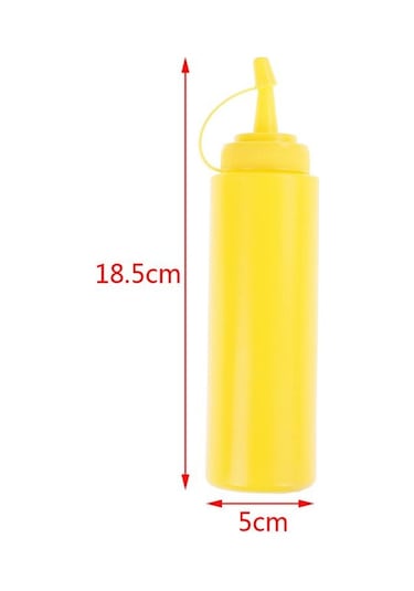 Sarı Mutfak Plastik Salata Sıkma Şişesi 8 Oz Sos Sirke Yağı Ketçap Aracı İçin