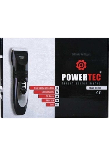 Powertec TR-6500 Şarjlı Saç Sakal Tıraş  Makinesi Kahverengi - Siyah