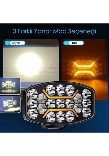 240w 12-24 Volt Kare Spot Far Oto Çalışma Lambası Atv Traktör Offroad