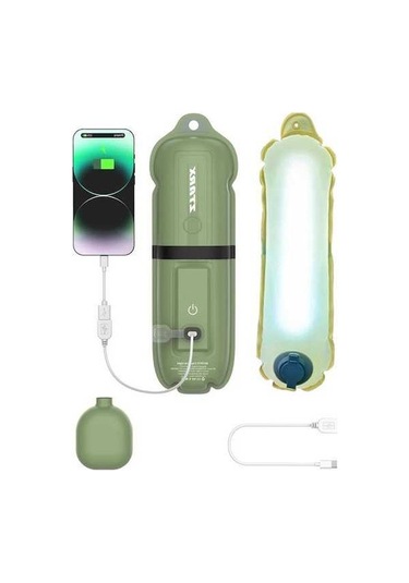 Ebitda Ztarx Patent Açık Katlanır Şişme Kamp Işık Yeşil, Taşınabilir, Usb Şarjlı, Güç Bankası, Su Dayanıklı, Uzun Süreli Aydınlatma Yeşil