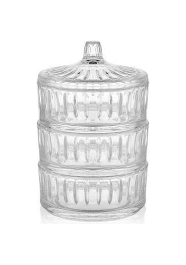 The Mia Cam Kapaklı 3lü Şekerlik 22 X 14 Cm Cam0244