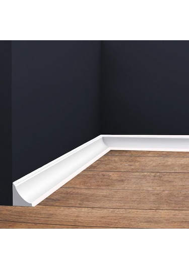 Süpürgelik Pvc Profil 50X50 Iç Bükey Düz Beyaz- 1 Boy 3,66 Metre