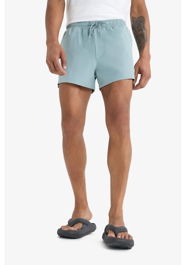 DeFactoFit Andy Baskılı Esnek Dokulu Kısa Boy Sporcu Deniz Şortu B5987AX25HSGR488