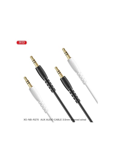Nb-r270 3.5 Mm Jack Aux 1m Hd Ses Aktarım Kablosu Beyaz