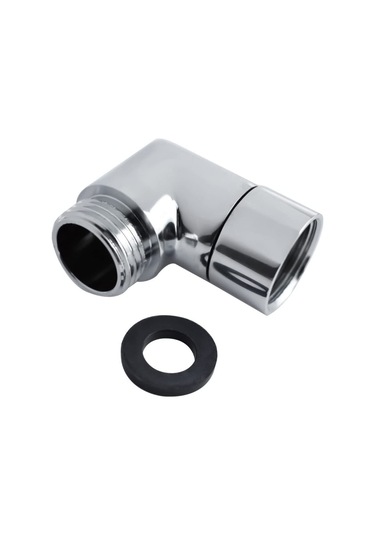 Kangvka Banyo Duşu Kolu Açısı Değiştirici 90 Derece Bakır Adaptörü - G 1/2" Bağlantı, 360 Döner, Basıncı/kanatmayı Engellemez, Araçsız Kurulum