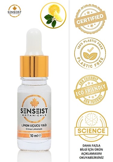 Senseist Botanicals Limon Uçucu Yağı 10ml %100 Saf - Sertifikalı