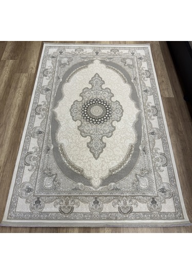 Luxess Halı Roma 1161 Gri Modern Salon Halısı Gri Beyaz