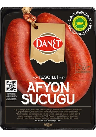 Danet Tescilli Afyon Sucuğu Fermente 300 G X 3 Adet