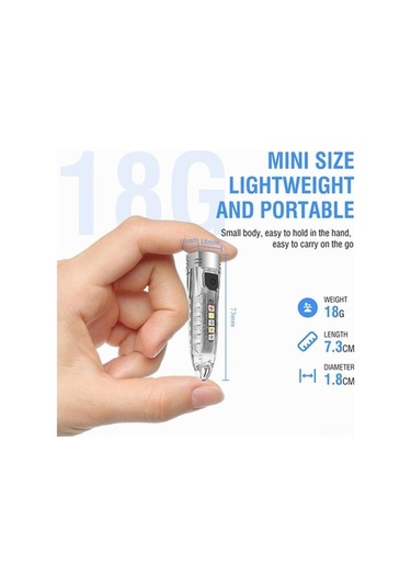 Ulzyvf Yüksek Tip Su Geçirmez Led Fener, 400lm Hk Beyaz, Ipx6 Dayanıklı Beyaz