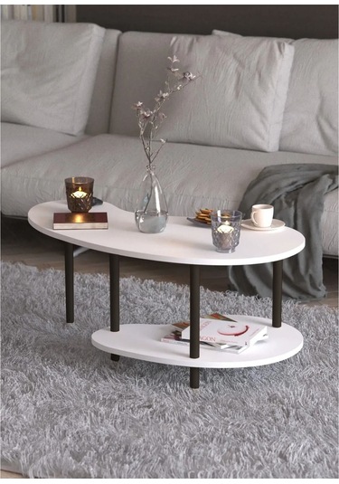 Yüksek Kalite Orta Sehpa 2 Raflı Ahşap Ayaklı Fasulye Gazetelikli Dekoratif Lüks Sehpa Beyaz Yüksek Kalite Orta Sehpa 2 Raflı Ahşap Ayaklı Fasulye Gazetelikli Dekoratif Lüks Sehpa Beyaz