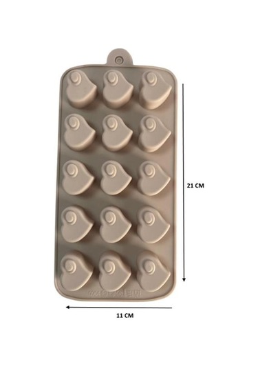 Silikon Çikolata Kalıbı Kalp 21 11 Cm Çok Renkli