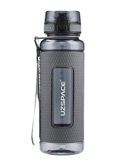 Gri Açık Hava Su Bardağı Spor Kapasiteli Plastik Su Şişesi, Pipetli Şişe, Taşınabilir Açık Hava Spor Bardağı, Uzay Bardağı-boyutu: 800ml Çok Renkli