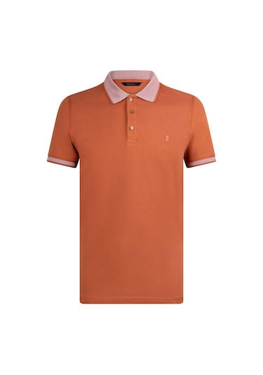 Hatemoğlu Kiremit Regular Fit 100% Pamuklu Polo Yaka Tişört 1999780 Tarçın-01