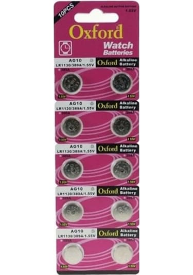 Oxford AG10 LR1130 Düğme Pil 10 x 10'lu