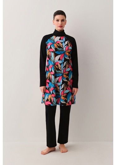 Suwen Victoria Tesettür Mayo Sb25910908908 Yaprak Baskılı