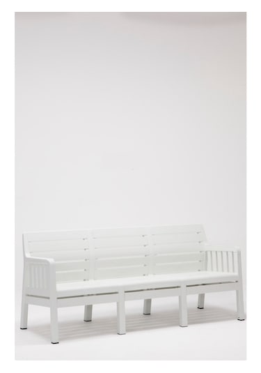 Lara Mindersiz Üçlü Bahçe Balkon Teras Koltuğu – Beyaz