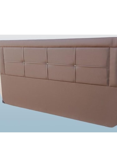 Başlık Dk Çift Kişilik 160'lık Kahverengi Hasır Görünümlü Suni Deri Kumaş El Yapım