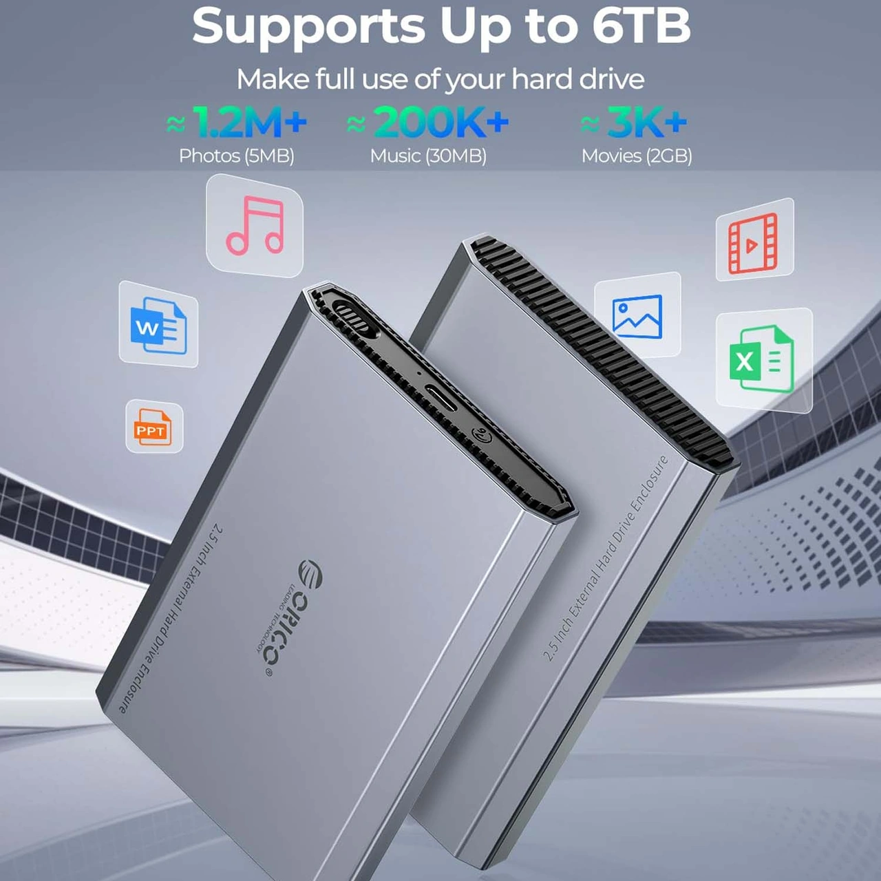 Sones Orıco Dd25 Usb3.1 5gbps Mobil Sabit Disk Kutusu 2,5 İnç Harici Mekanik Katı Hal Sata Evrensel