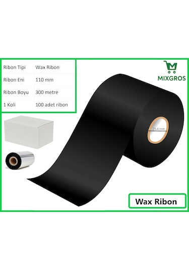 110x300 Metre Wax Ribon 100 Adet 100