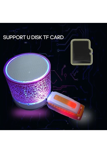 Singree "kablosuz Mini Hoparlör: Çok Renkli Led, Tf Kart Ve Aux Girişli, Taşınabilir Bluetooth Hoparlör"