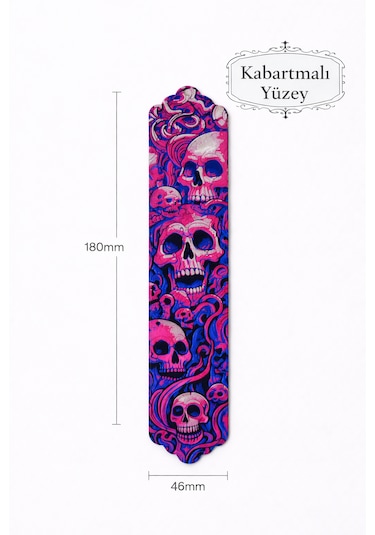 Neon Skull Art Desenli Kitap Ayracı