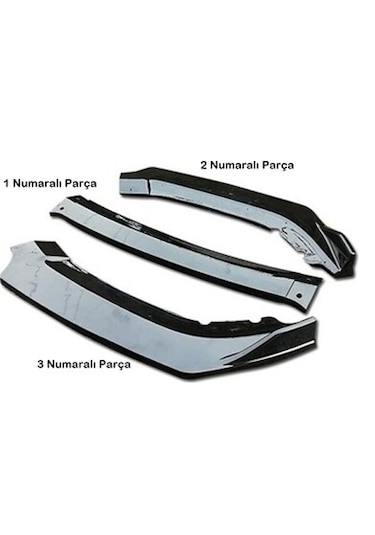 Seat İbiza Ön Tampon Eki Body Kit Karlık Lip 4 Parça Siyahlip